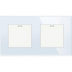 One gang, one gang, mechanical switch (white, glass) - Springswitches