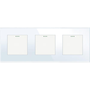 One gang, one gang, one gang mechanical switch  (white, glass) - Springswitches
