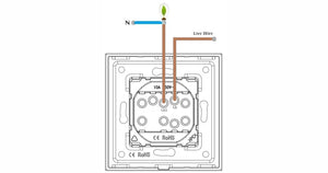 Interruptor mecánico de una unidad, atenuador (negro, sin marcos)