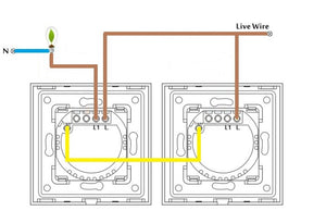 Interruptor táctil de atenuación de 2 vías de 1 unidad (sin panel)