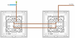 Interruptor mecánico de una unidad y dos vías (blanco, sin marcos)