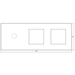 Load image into Gallery viewer, 3 gang 2 frame glass panel black
