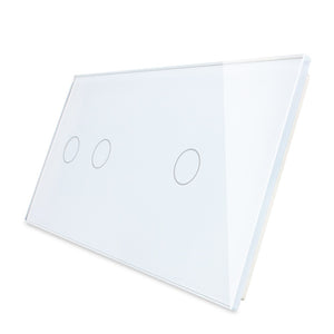 2 módulos 1 módulo panel de vidrio blanco