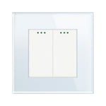 Load image into Gallery viewer, Two gang mechanical switch (white, glass)
