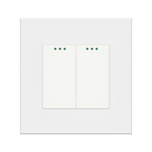 Two gang mechanical switch (white, plastic)