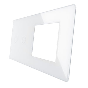 2 módulos 1 marco panel de vidrio blanco