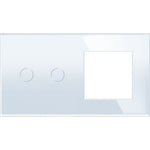 Load image into Gallery viewer, 2 gang 1 frame glass panel white
