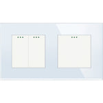 Load image into Gallery viewer, Two gang, one gang mechanical switch (white, glass)
