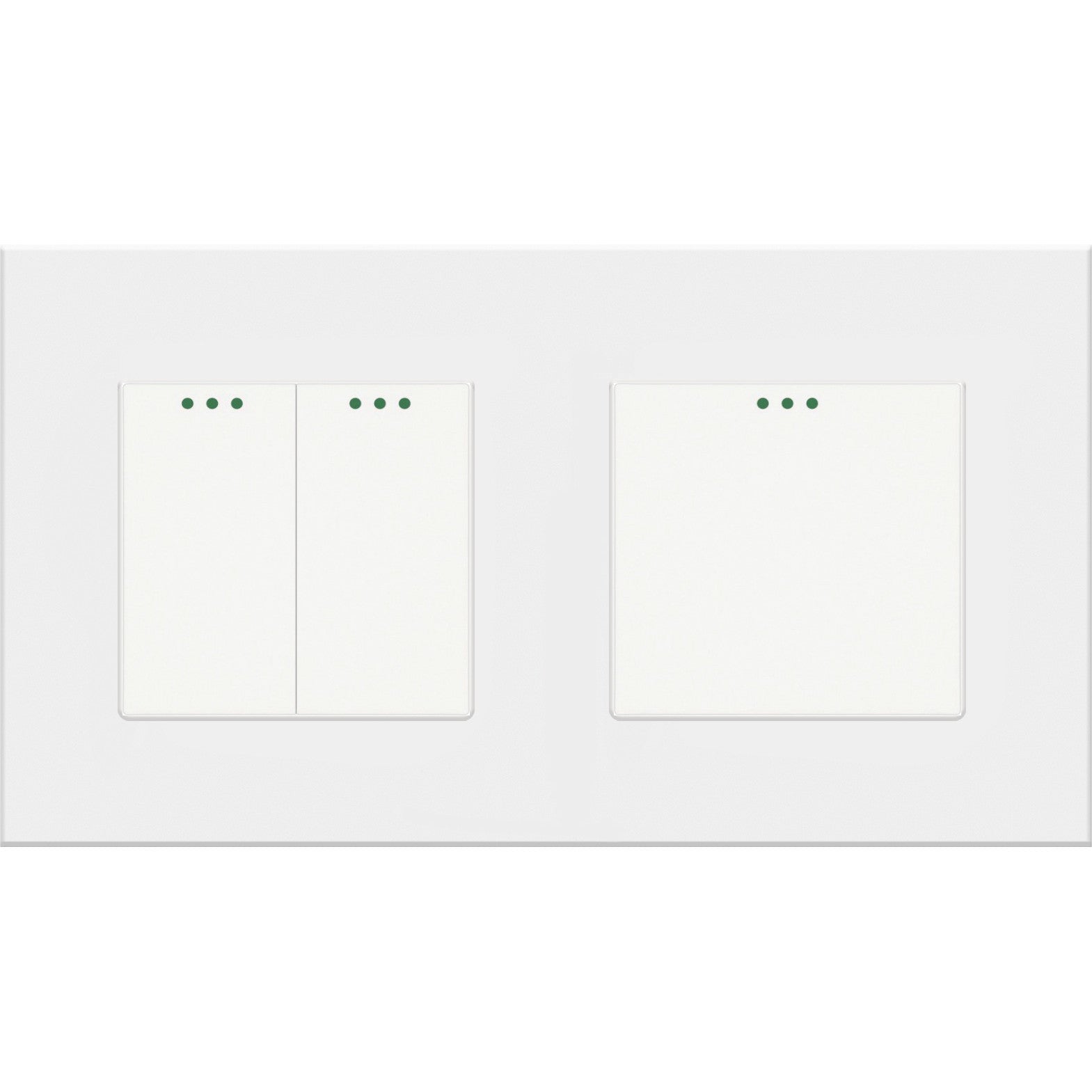 Two gang, one gang mechanical switch (white, plastic)