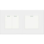 Load image into Gallery viewer, Two gang, one gang mechanical switch (white, plastic)
