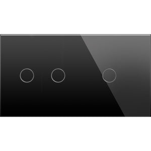 2 módulos 1 módulo panel de vidrio negro