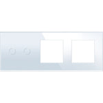 Load image into Gallery viewer, 2 gang 2 frame glass panel white
