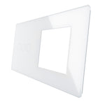 Load image into Gallery viewer, 3 gang 1 frame glass panel white
