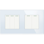 Load image into Gallery viewer, Three gang, two gang mechanical switch (white, glass)
