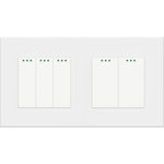 Load image into Gallery viewer, Three gang, two gang mechanical switch (white, plastic)
