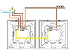 Interruptor táctil de 3 vías y 2 vías (sin panel)