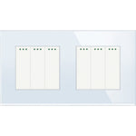 Load image into Gallery viewer, Three gang, three gang mechanical switch (white, glass)
