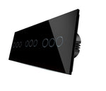 Load image into Gallery viewer, Three gang, three gang, three gang touch switch (black glass)
