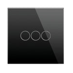 Load image into Gallery viewer, 3 gang glass panel black
