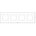 Load image into Gallery viewer, 4 frame glass white
