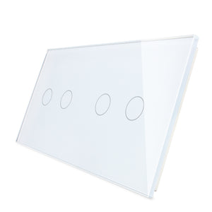 2 módulos 2 módulos panel de vidrio blanco