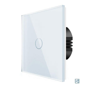 One gang, two way touch switch (white, glass) - Springswitches