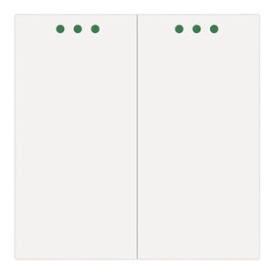 Interruptor mecánico de dos cuadros (blanco, sin marcos)