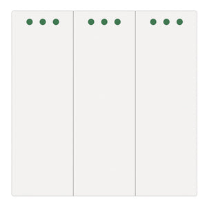Interruptor mecánico de tres cuadros (blanco, sin marcos)