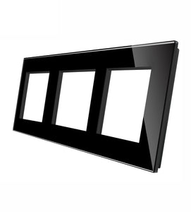 3 frame glass black