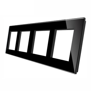 4 Rahmen Glas schwarz