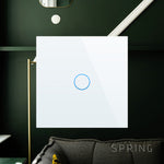 Cargue la imagen en el visor de la galería,Interruptor táctil wifi unidireccional de dos unidades (blanco, vidrio)

